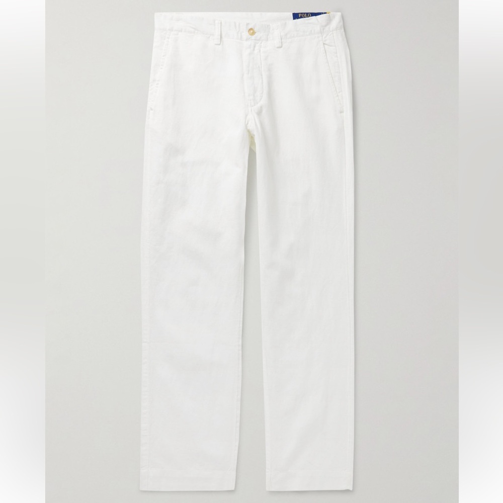 Polo Ralph Lauren Slim Fit Linen Cotton Blend Trousers